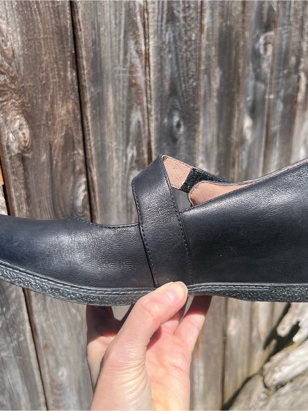 Dansko Lanie Black Burnished Nubuck wedge heels 6907109700 size 40 EU 9/9.5 US - Picture 10 of 17